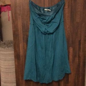 Teal Blue strapless dress